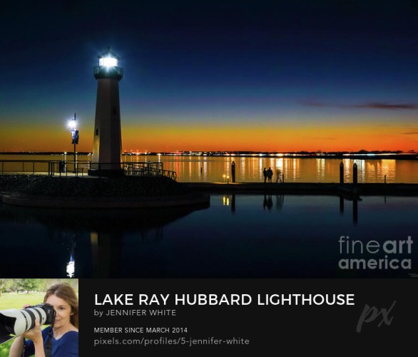 The afterglow from the sunset boldly glows behind the Harbor Rockwall Lighthouse in Rockwall, Texas.
https://5-jennifer-white.pixels.com/featured/lake-ray-hubbard-lighthouse-afterglow-jennifer-white.html