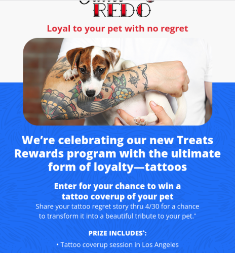 Major pet chain advertising "tattoo coverup of your pet"