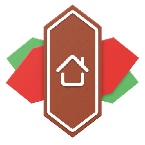 A gingerbread variant of the Nova Launcher Android app icon.