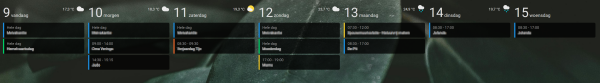 Example screenshot of custom week-planner-card in Home Assistant