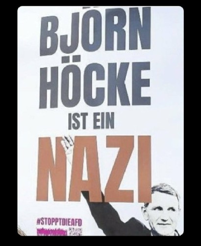 Plakat höcke ist ein Nazi