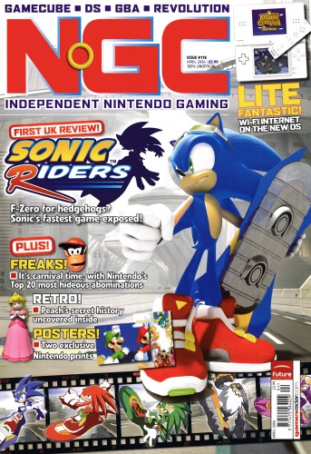 Front cover for NGC Magazine 118 - April 2006 (UK), featuring Sonic Riders on GameCube