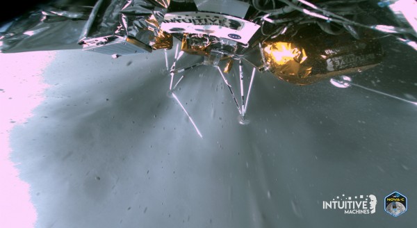 This image illustrates Odysseus' landing strut performing its primary task, absorbing first contact with the lunar surface to preserve mission integrity. Meanwhile, the lander's liquid methane and liquid oxygen engine is still throttling, which provided stability. The Company believes the two insights from this image enabled Odysseus to gently lean into the lunar surface, preserving the ability to return scientific data.