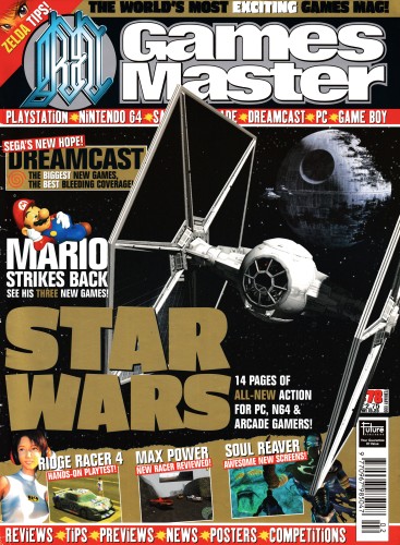 Front cover for GamesMaster 78 - February 1999 (UK), featuring Star Wars on various systems