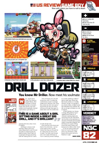 Review for Drill Dozer on Game Boy Advance from NGC Magazine 118 - April 2006 (UK)

score: 82%