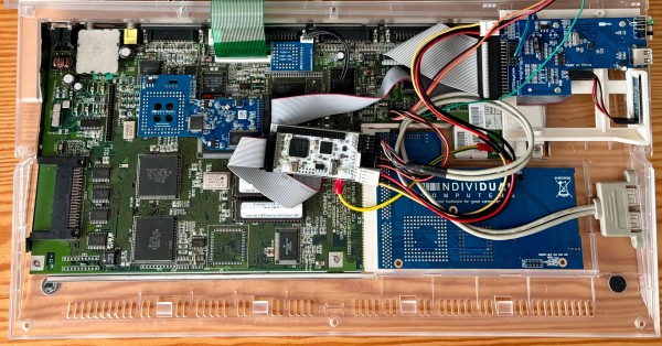 Photo of the inside of my Amiga 1200