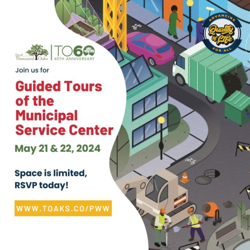 Celebrate Public Works Week with us by taking a guided tour of the Municipal Service Center on May 21 or 22, 2024! 🌳🌟  Space is limited. Be sure to RSVP today by visiting http://toaks.co/pww