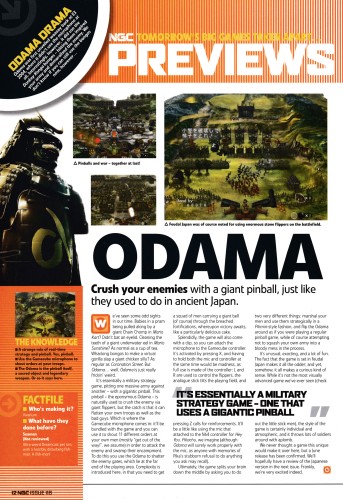 Preview for Odama on gameCube from NGC Magazine 118 - April 2006 (UK)